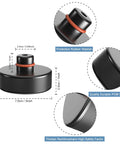 Front view: four-pack BANGTING Tesla lifting jack pads with storage case; rubber puck with protective washer