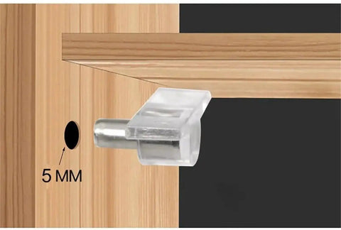 Clear Plastic Cabinet Shelf Pins For Removable Glass Panels And Wood Shelves Heavy Duty And Easy To Install in wooden cabinet