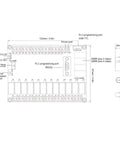Pro Grade PLC Control Board With Programmable Logic And Delay Relay Module Analog Output For FX1N Series, schematic view