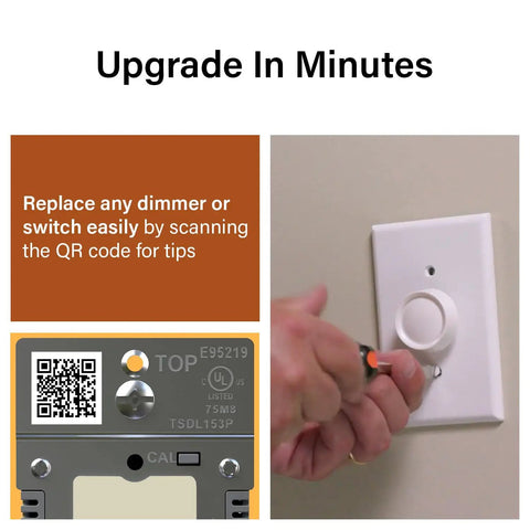 Ivory Toggle Led Dimmer Switch For Up To 150 Watt Bulbs Delivers Crisp Flicker Free Lighting With Smooth Sailing Brightness Control And No Fuss Installation For Any Room, with installation process shown.