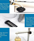 Automatic Liquid Filling Machine With 17 Liters Per Minute Commercial Stainless Steel Bottle Filler For Food And Lotions Heavy Diaphragm Pump showing food grade silicone tube and steel wire filter.