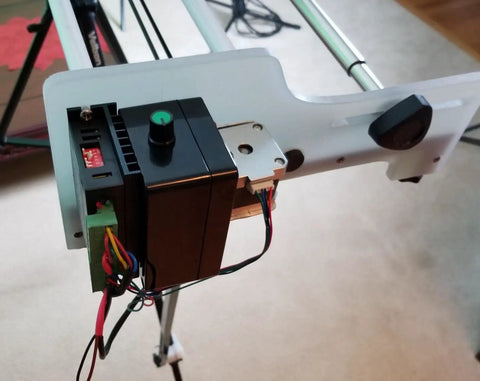 Installed 4 Pack Stepper Motor Driver Kit For Nema 17 23 34 CNC Controllers, connected to precision CNC setup for hybrid motors.