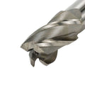 Close-up of Rannb square end mill, 7/8 inch cutting diameter, 3/4 inch shank, 4-flute straight cutter.