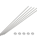 M3 400mm Fully Threaded Rods 304 Stainless Steel Right Hand Threads 0.5mm Pitch For Anchor Bolts Clamps Hangers And U Bolts 5 Pack With Nuts