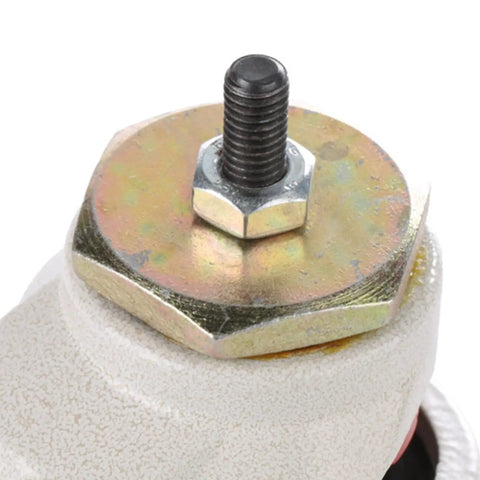 Close-up of threaded stem for 4 Pack Heavy Duty Leveling Caster Wheels With Threaded Stem, Adjustable Height Casters for machinery.