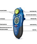Heavy Duty Industrial Stud Finder Wall Scanner Straight Up Accurate Detector showing LCD, buttons, and horizontal bubble detail.