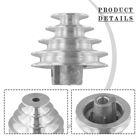 Pulley Wheel For Benchtop Drill Press Z4116 4 Step 5 Step Aluminum Transmission Wheel V Shaped Timing Belt Motor Shaft Drive 14mm