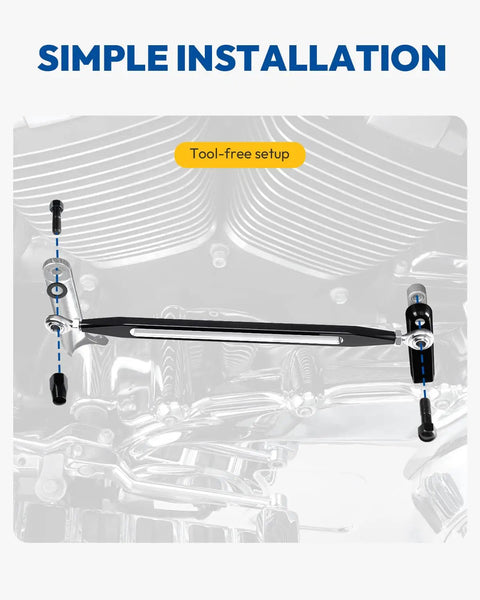 Shift Linkage Gear Style 01 For Harley Davidson Softail Trike Road King Electra Street Glide 1986 To 2026 Black Smooth Shifts Upgrade With Tough Durable Build For Your Ride installed on Harley engine