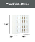 Two Note Door Chime With A Crisp Loud Ring 7 Inch Tall White Finish Indoor Hardwired Doorbell Chime For Home And Biz Reliable Notification