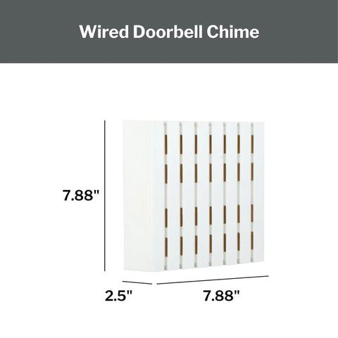 Two Note Door Chime With A Crisp Loud Ring 7 Inch Tall White Finish Indoor Hardwired Doorbell Chime For Home And Biz Reliable Notification