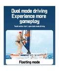 RC Sailboard Surfing Boat With Animated Surfer, 2.4G Remote Control, LED Lights, Never-Flip Design, Rad For Pools, Lakes And Bathtubs