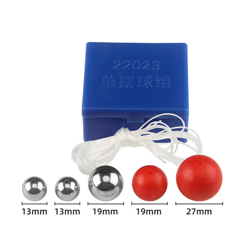 Precision Pendulum Demonstration Kit For Classroom Physics Experiments With Easy Assembly Hands On Learning High Accuracy Scales And Sensitive Bearings For Real Time Data Perfect For Science Projects And Teaching Tools with various sized pendulum balls and storage box.