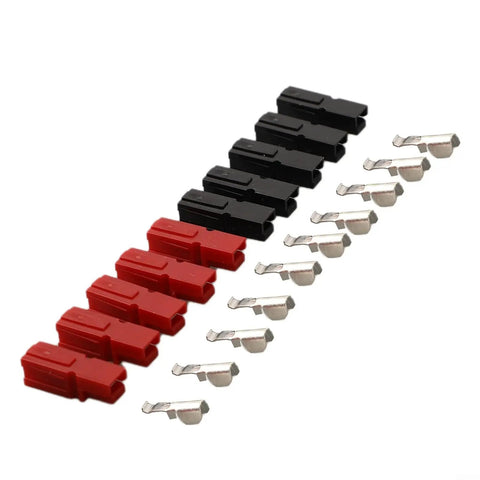 Five Pair Rock Solid Marine Connectors Waterproof Power Kit For Boat Solar EV Battery Wiring 45 Amps 600 Volt with red and black plugs