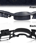 PIT66 dash bezel for GMC Blazer/Jimmy/Sonoma/S10 1998-2004, dark gray, single-DIN radio compatible, front view