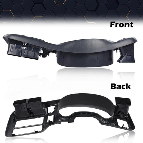 PIT66 dash bezel for GMC Blazer/Jimmy/Sonoma/S10 1998-2004, dark gray, single-DIN radio compatible, front view