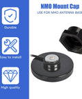 2 Pack NMO Antenna Mount Cap with O Ring Seal Weatherproof Dust and Rain Cover for Secure Connector Protection Black
