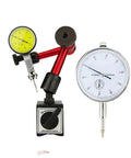 Lever Dial Indicator Magnetic Holder With Measuring Probes And Indicator Stand Magnetic Base For Precision Micrometers Dial Gauges Comparator Watches And Tool Set, red arm and gauge