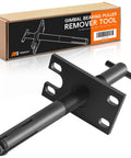 Angled side view of black carbon steel Rogierra gimbal bearing puller/installer tool with mounting flange