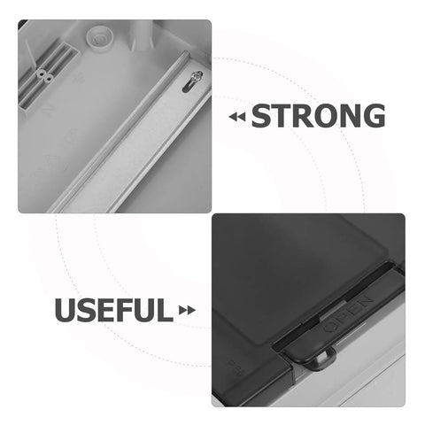 Inside view of Solid Outdoor Waterproof Electrical Enclosure Box With Reinforced Ps Structure showing strong latch and open mechanism.
