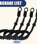 Package of 4 Glove Leash With Metal Button Safety Strap For Ski Gloves And Winter Wear Anti Lost Wrist Leash Made From Parachute Nylon Rope