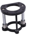Heavy Duty Router Lift Base With Crank Handle Aluminum Alloy And Stainless Steel Construction 2 Jaw Clamping For 64-66mm Small Trimming Machines Smooth Lifting System For Precise Slotting And Chamfering, black metal lift base