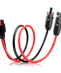 10AWG Solar Panel Cable Connector Kit Beefy Copper Wire 1.6 Ft Extension Compatible With Solar Connector Anderson Connector For RV
