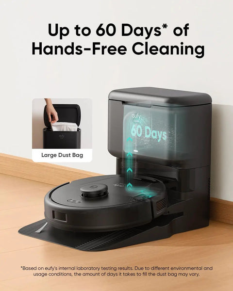 Robot Vacuum With Self Empty Station And Hair Detangling Technology For 60 Days Hands Free Cleaning 5000 Pa Suction