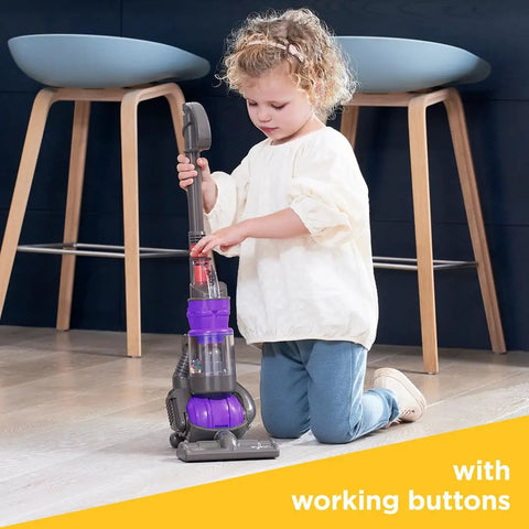 Child playing with Dyson Ball Miniature Vacuum Toy For Kids 3 Plus With Realistic Twist And Turn Action Totally Dope Creative Roleplay