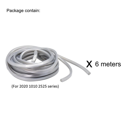 6 Meter Aluminum Extrusion T Slot Cover Seal Dust Strip Bracket Insert Channel Filler That Keeps Dirt Outta Rails For 6mm 80 20 1010 2020 2040 Series V Slot Rail Profile Accessories Hardware coiled, silver