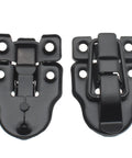 Two Pack Retro Style Duckbilled Toggle Hasp Latch Set for Jewelry Box Cabinet Toolbox Suitcase With Mounting Screws Black