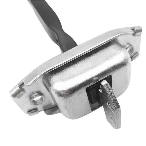 Close-up of Toyota Front Door Hinges Kit For Corolla Matrix Prius 2003 To 2009 With Check Strap Stopper, metal construction detail