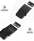 Heavy Duty Stainless Steel Concealed Toggle Latch 2x1 Inch Draw Clasp For Toolboxes Cases And Cabinets Keeps Gear Secure With Weather Resistant Locks front and back views.