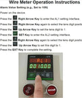 Pro Grade Dead On Accuracy Digital Measuring Wheel For Cable And Wire Length Portable Rolling Encoder With Beep Alert Wear Resistant Rubber Tire Effortless Tracking Tool operation instructions display with buttons.