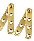 2 Pack Concealed Pivot Hinge for Windows and Doors, Brass Gold Hidden Cabinet Rotating Hinge, Smooth Swing for Cabinets and Wardrobes