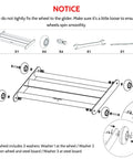Assembly instructions for Glute Ham Glider For Home Gym Workouts, Booty Builder And Leg Exercise Roller, parts and tools shown