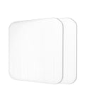 Pro Grade High Density Replacement Filter Two Pack for Nail Dust Collectors showing two white filters with fine mesh.