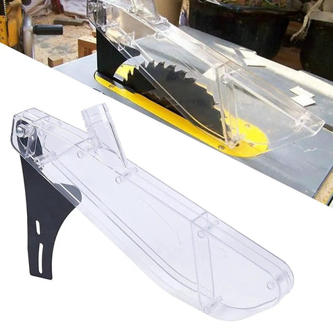 Universal Table Saw Protective Cover And Dust Guard For 6 To 12 Inch Saw Blades Clear Plastic Shield Prevents Wood Chips