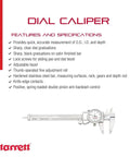 Image showing features of Dial Caliper With Adjustable Bezel And Fitted Case White Face 0 To 6 Inch Range Pro Grade Precision 0.001 Inch Graduation