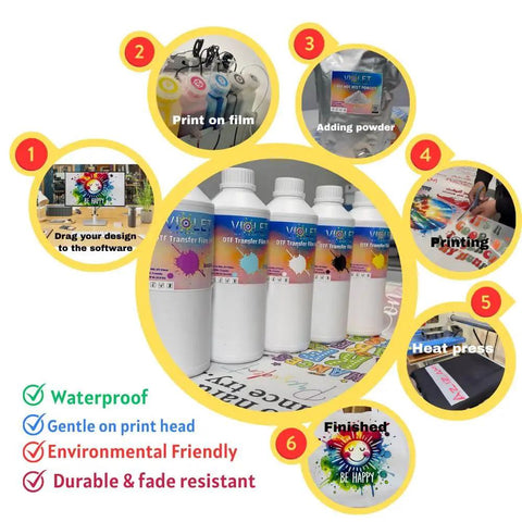 White 1000g Hot Melt DTF Adhesive Powder For All DTF Printers 1kg Digital Transfer TPU Powder For T Shirts