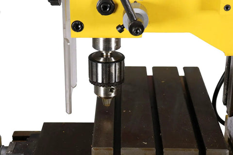 Close-up of Variable Speed Mini Milling Machine For Benchtop Drilling And Light Milling, 3/8 Inch Drilling Capacity