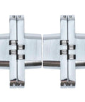 2 Pack Stainless Steel Cross Concealed Hinges For Wooden Doors And Counter Doors Silver Finish 180 Degree Folding Hinges