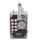 Interior view of Portable Hand Crank Generator for Emergency Power On The Go, compact design, no batteries needed, USB port visible.