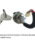 Front view of 4 Pack Ignition Keys Replacement For Kubota L G And M Series Tractors Built For Heavy Duty Farm Use Fits Mahindra Mitsubishi Case