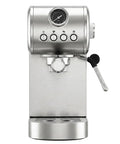 Pro Level 20 Bar Espresso Machine With Hella Smooth Built In Milk Frother Plus Fast Heating Stainless Steel System, front view.