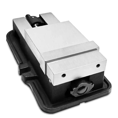 Heavy Duty Angle Fixed Machine Vise Built Badass For Serious Milling Jobs And Daily Shop Work With Grippy Flat Jaw Pads and Rock Solid Clamp Force That Never Lets Go Shop Ready 6 Inch Steel Vise on Base