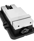 Heavy Duty Precision Vise With Angled Fixed Jaw Badass Grip For Cnc Milling Machines, 8 inch size in solid metal design.