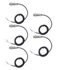Inductive Proximity Switch Kit With 10mm Sensing Distance 2 Wire Normally Open IP65 Proximity Sensor For AC DC 0 To 250V 150Hz 400mA Output Rock Solid ABS And Aluminum Alloy Housing Easy Mount, 5-pack
