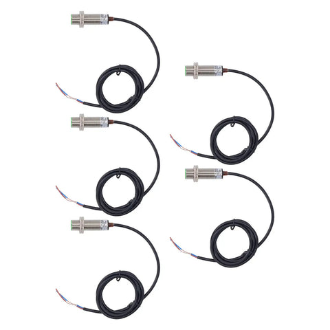 Inductive Proximity Switch Kit With 10mm Sensing Distance 2 Wire Normally Open IP65 Proximity Sensor For AC DC 0 To 250V 150Hz 400mA Output Rock Solid ABS And Aluminum Alloy Housing Easy Mount, 5-pack