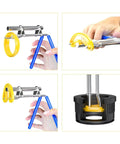 Durable Silver Hydraulic Cylinder Rod Cup Sealing Installation Tool For Quick Mechanic Repair On Heavy Machinery And Lifts Without Damage in use