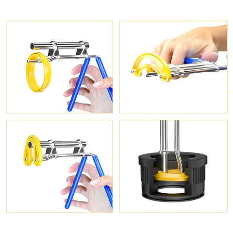 Durable Silver Hydraulic Cylinder Rod Cup Sealing Installation Tool For Quick Mechanic Repair On Heavy Machinery And Lifts Without Damage in use